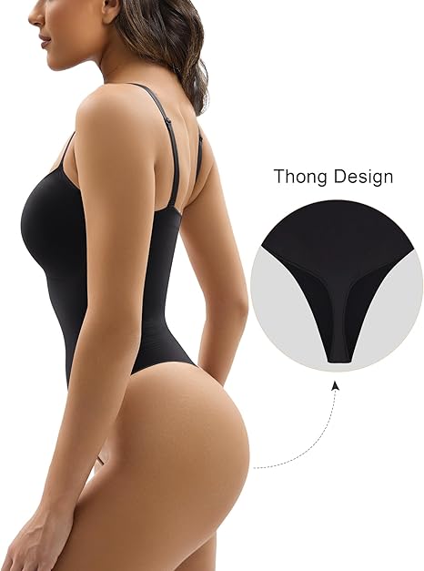 Women's Seamless Shapewear Bodysuit – Tummy Control Waist Shaping Body Shaper Thong or Brief