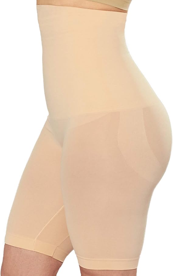 Women's High-Waisted Shapewear Tummy Control Shorts – Seamless Thigh Slimmer Compression Underwear for Everyday Wear